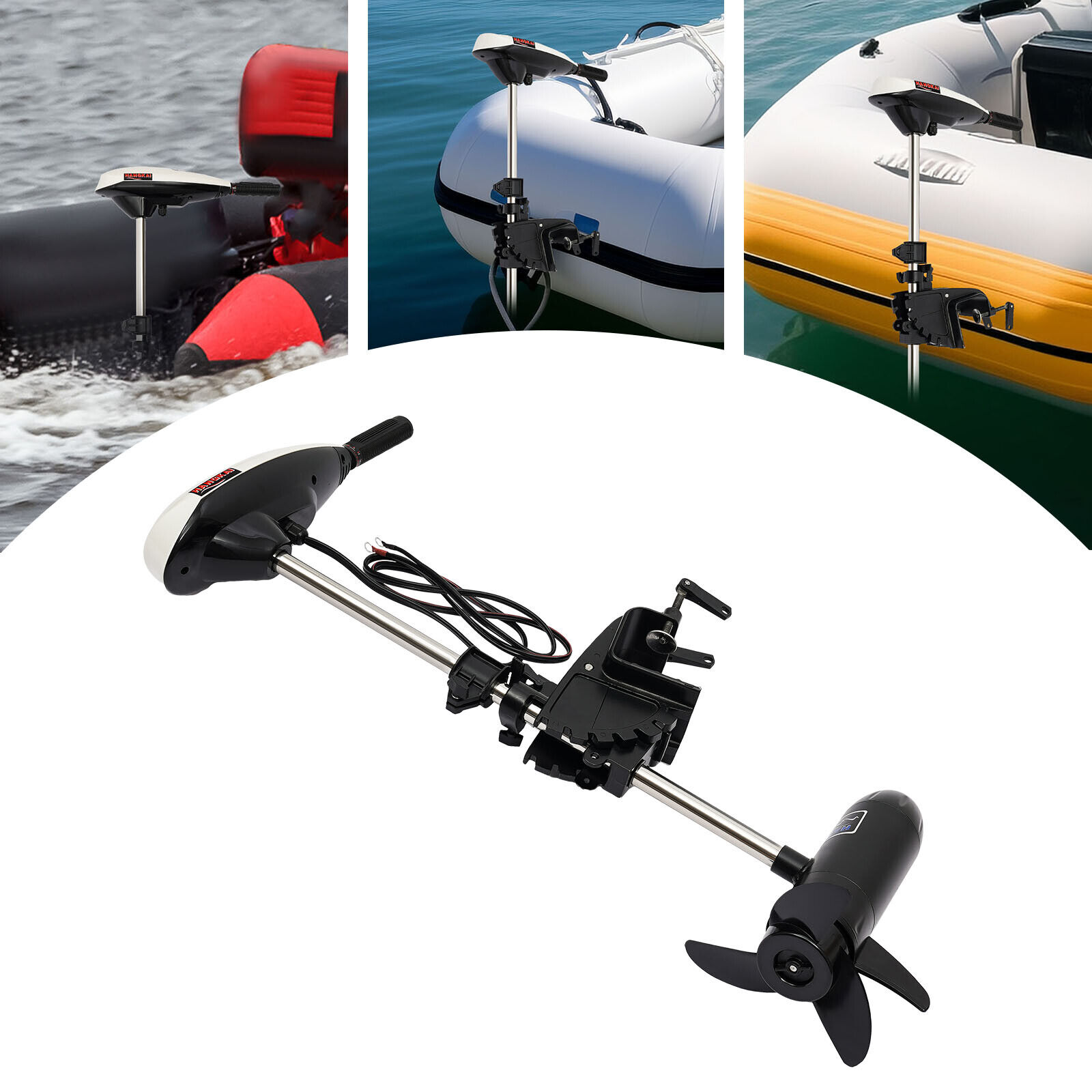 Fishing Kayak Trolling Motor - Motore fuoribordo elettrico 12V 65LBS, propulsore