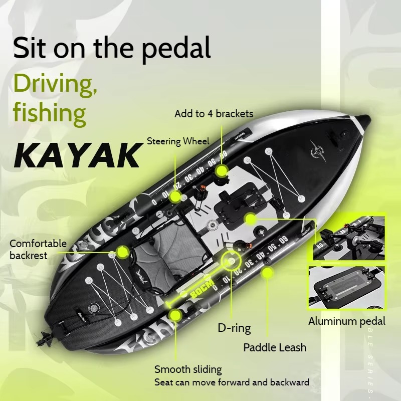 Fishing Kayak Paddle - Kayak da Pesca Gonfiabile 2-in-1 con