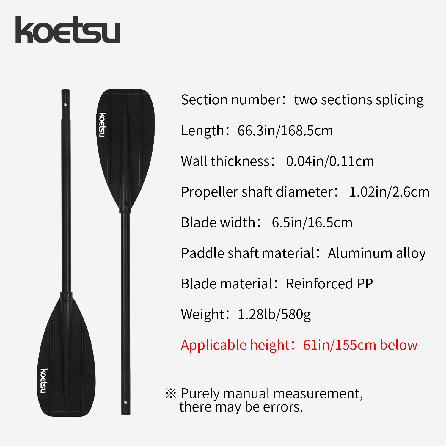 KOETSU pagaia per kayak a dopp - Fishing Kayak Paddle recensione e prezzo