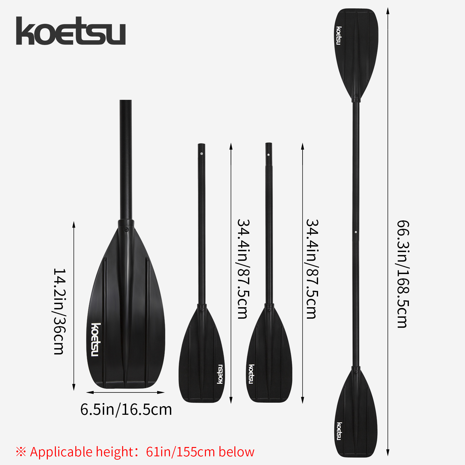 KOETSU pagaia per kayak a dopp - Fishing Kayak Paddle recensione e prezzo