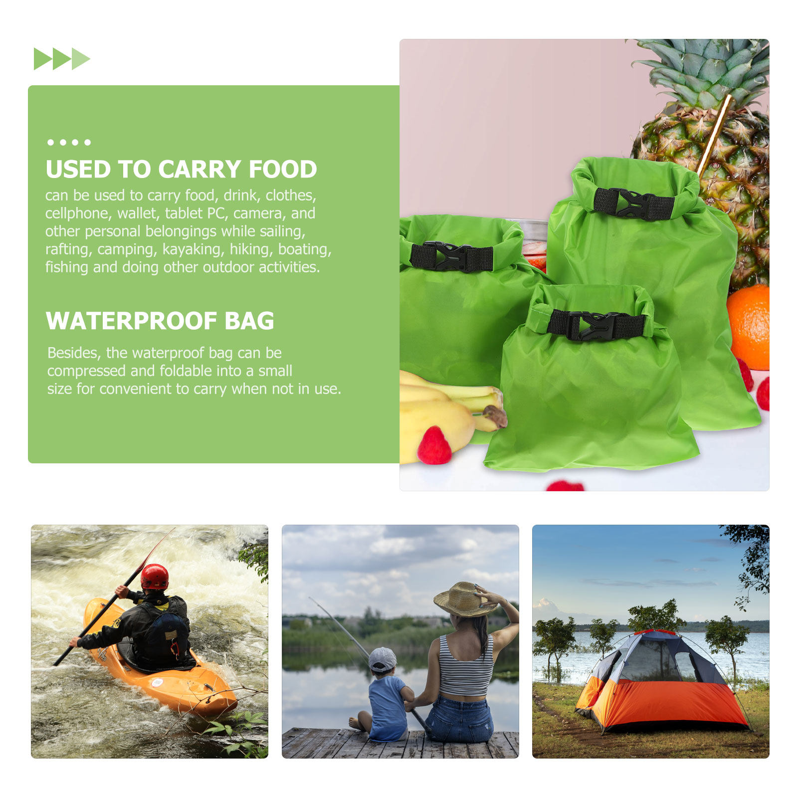3 Pezzi di Borse Impermeabili  - Fishing Kayak Storage Bag recensione e prezzo