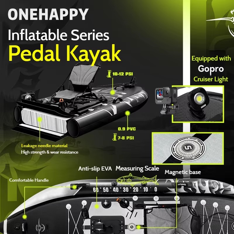 Kayak da Pesca Gonfiabile 2-in - Fishing Kayak Paddle recensione e prezzo