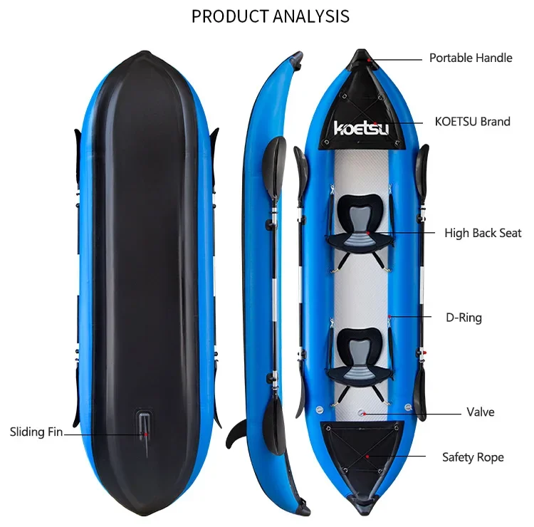 KOETSU 1-2 persone Gonfiabile  - Fishing Kayak Sit On Top recensione e prezzo